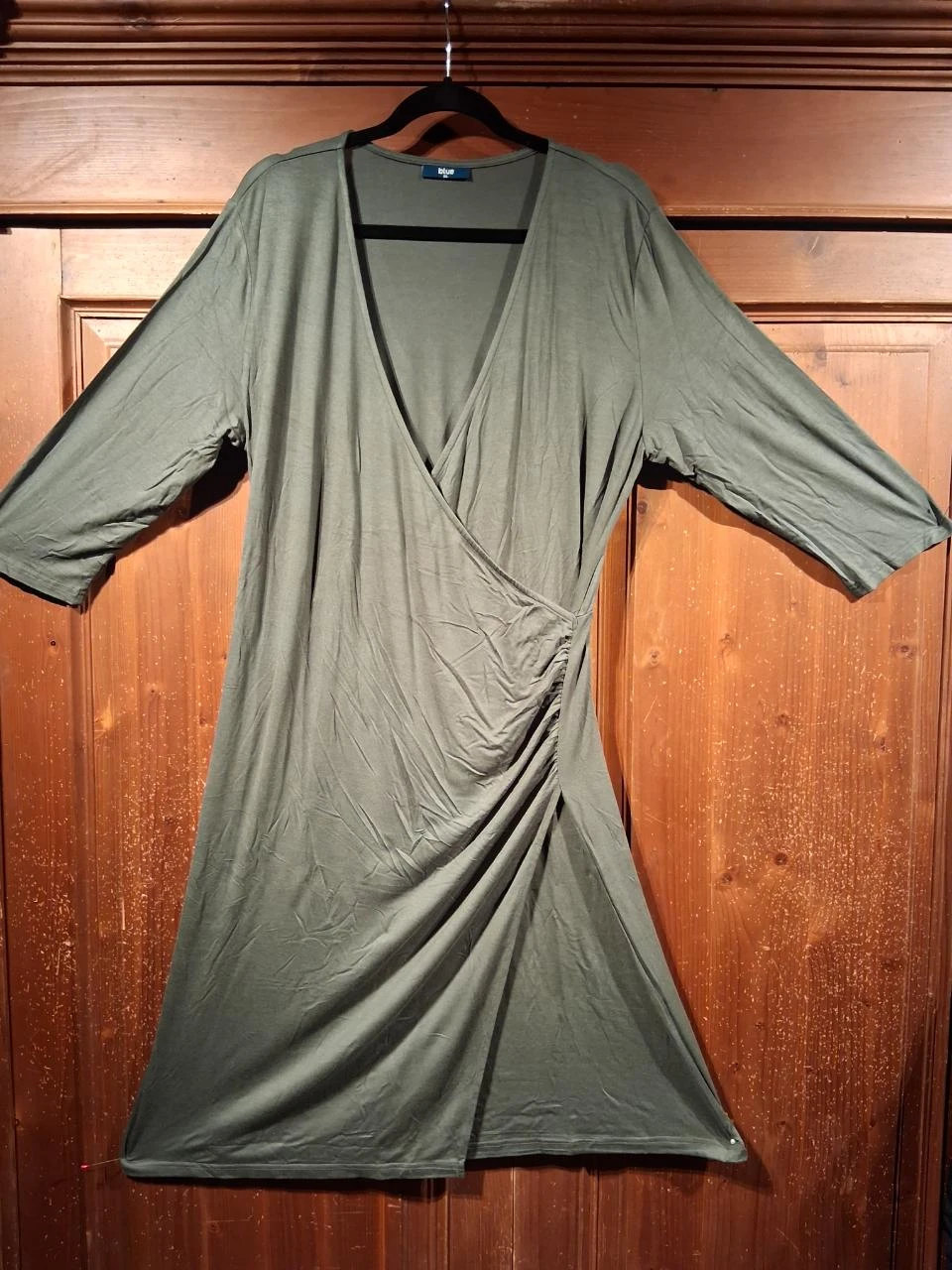 khaki casual overslag jurk XL merk Blue